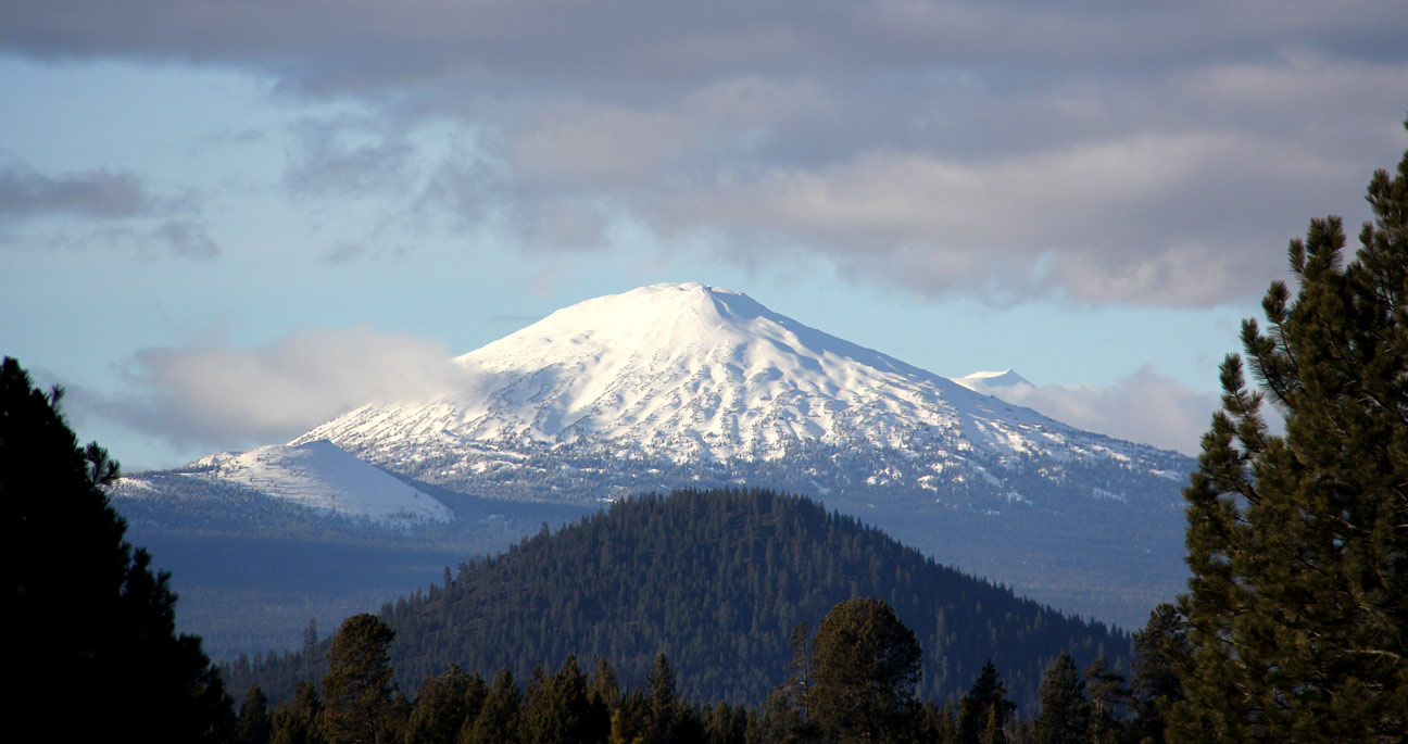 Mt Bachelor, as seen from Birch Park Ranch on Jan 19, 2015.